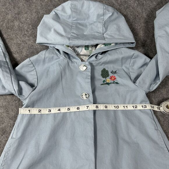 Disney Princess Animator Soft Shell Hooded Jacket Pockets Light Blue Size 5/6 - Picture 10 of 16